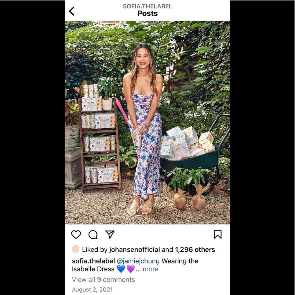 2022 summer Sofia ISABELLE SLIP Dress - Violet Blue Floral